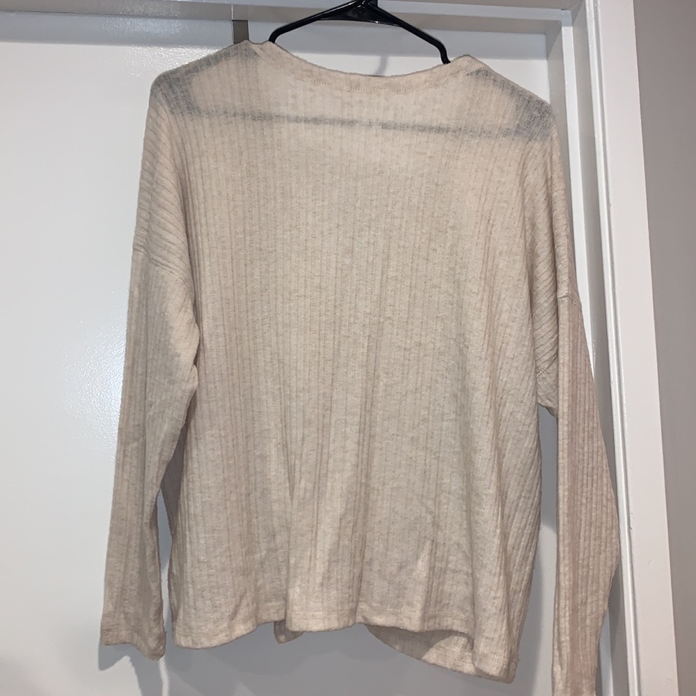 American Eagle Soft Plush Button Down Waffle Top! - image 4